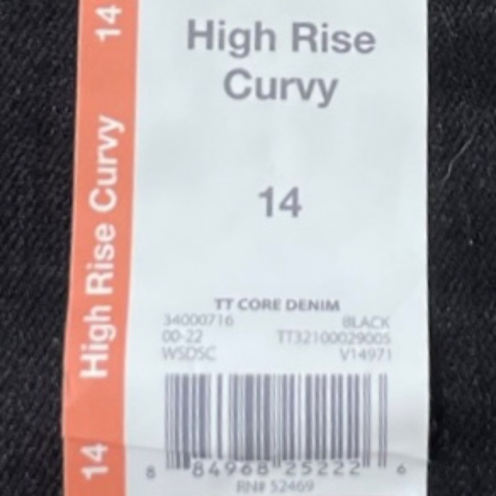 High Rise Curvy Jeans Women’s Size 14 Black Jeans - Picture 9 of 15